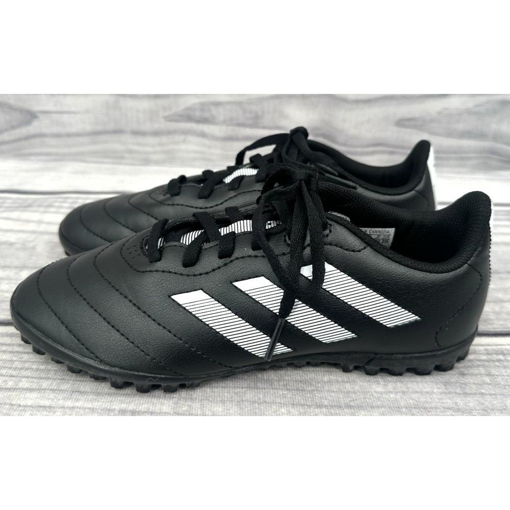 ADIDAS GOLETTO VIII TURF SOCCER INDOOR SOCCER SHOES Youth Size 3.5 BLACK / WHITE